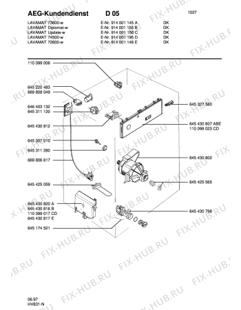 Взрыв-схема стиральной машины Aeg LAVUPDATE-W - Схема узла Electrical equipment